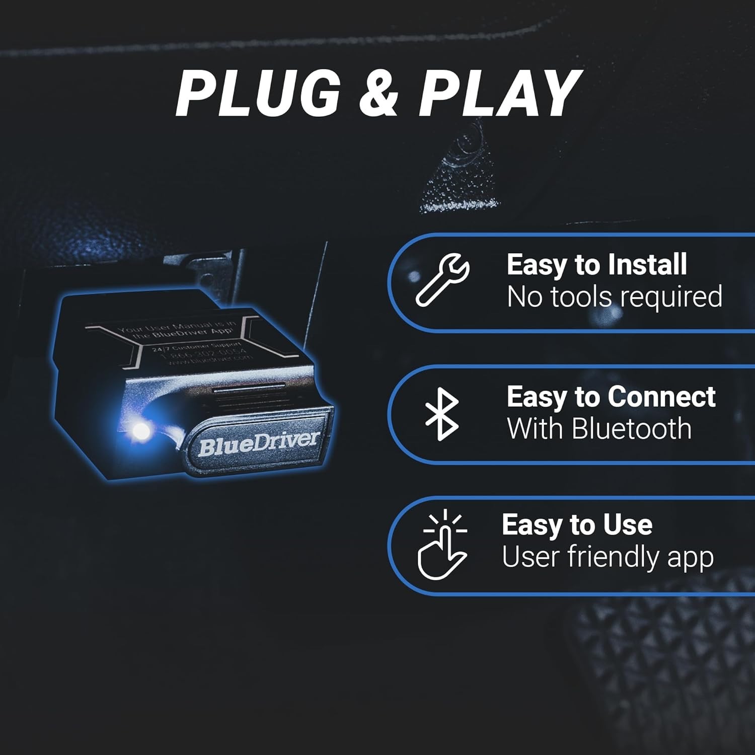 BlueDriver Bluetooth Pro OBDII Scan Tool for iPhone & Android - No Subscription