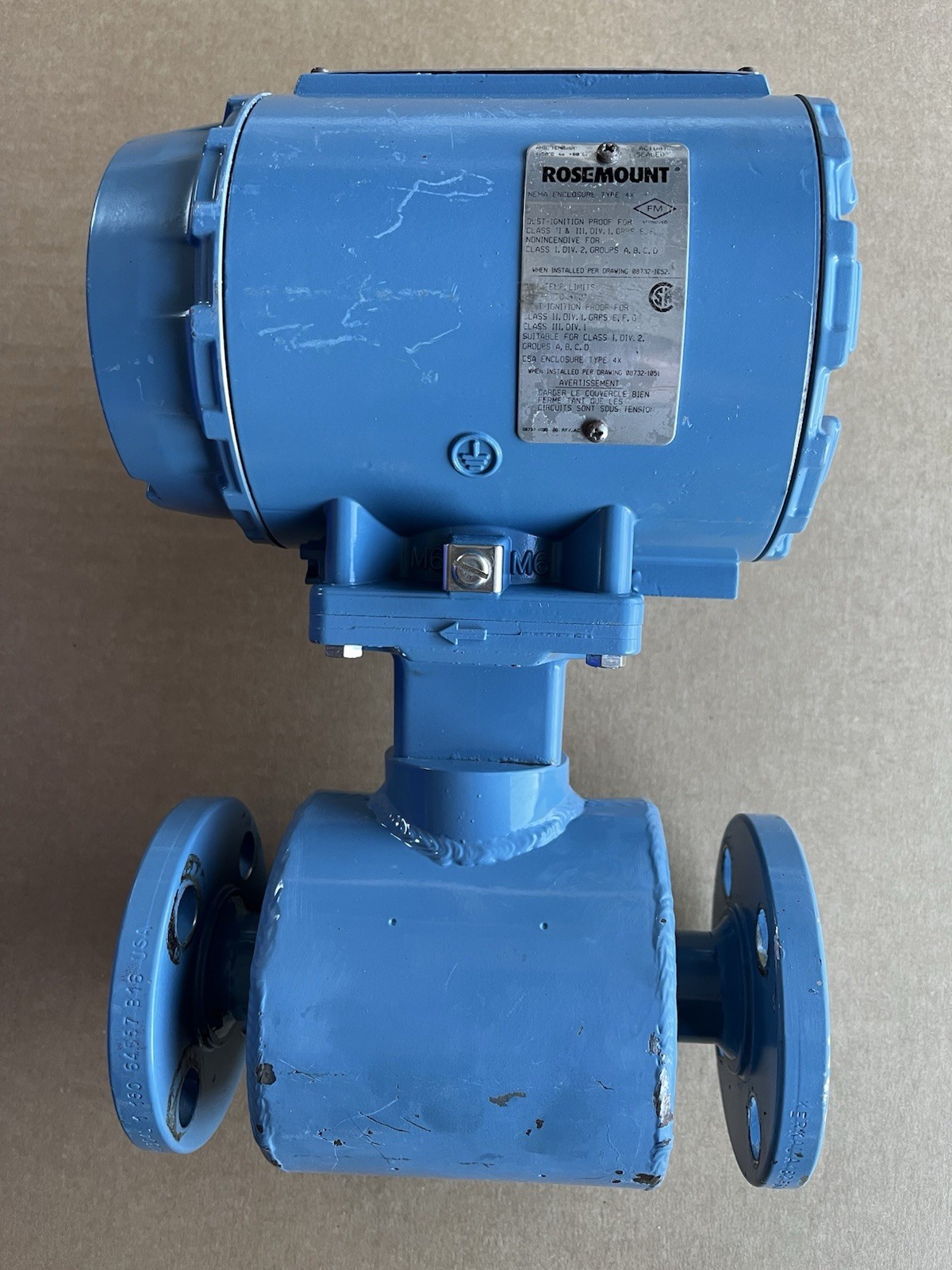 ROSEMOUNT MAGNETIC FLOW METER 8705T /TRANSMITER 8732C 1\2" DN25
