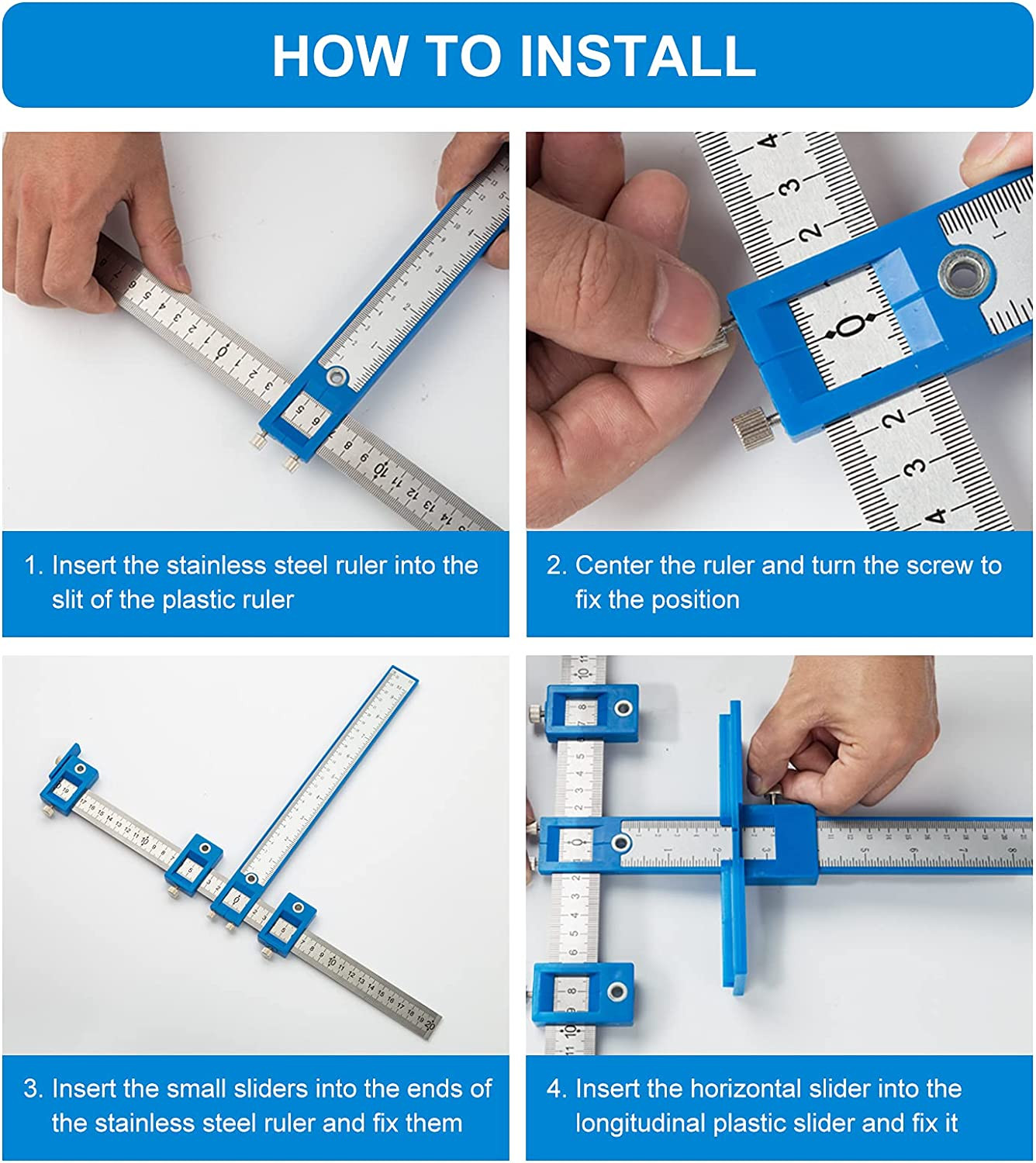 Cabinet Hardware Jig, Punch Locator Drill Guide,Wood Drilling Dowelling Guide fo
