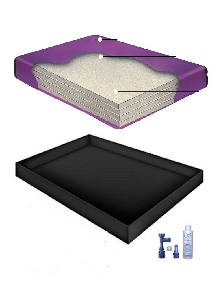 90% WAVELESS WATERBED MATTRESS LINER FILL DRAIN CONDITIONER KIT
