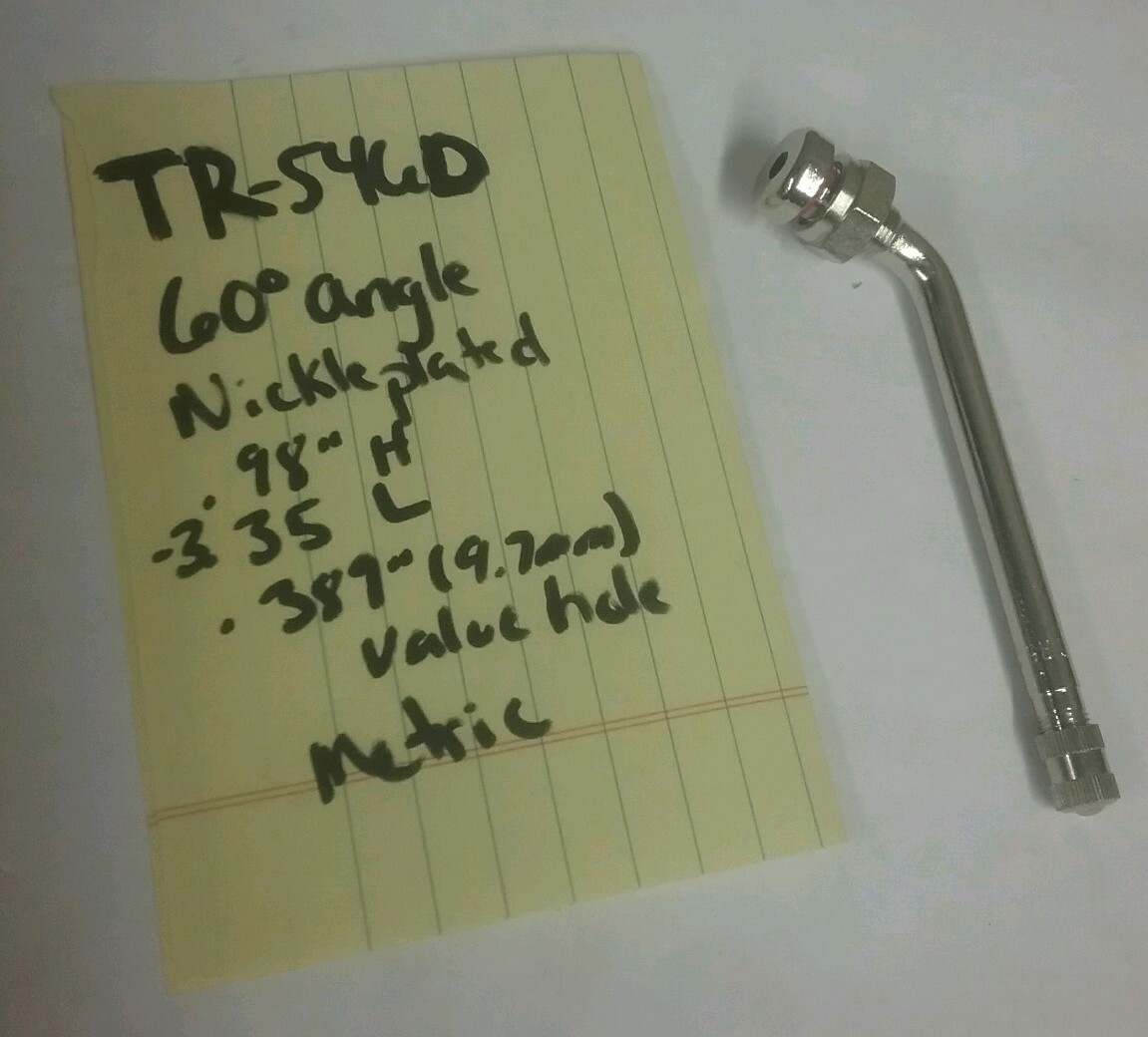 New Unbranded Nickle Plated 60° Aluminum Commercial Tire Valve Stem TR-546D