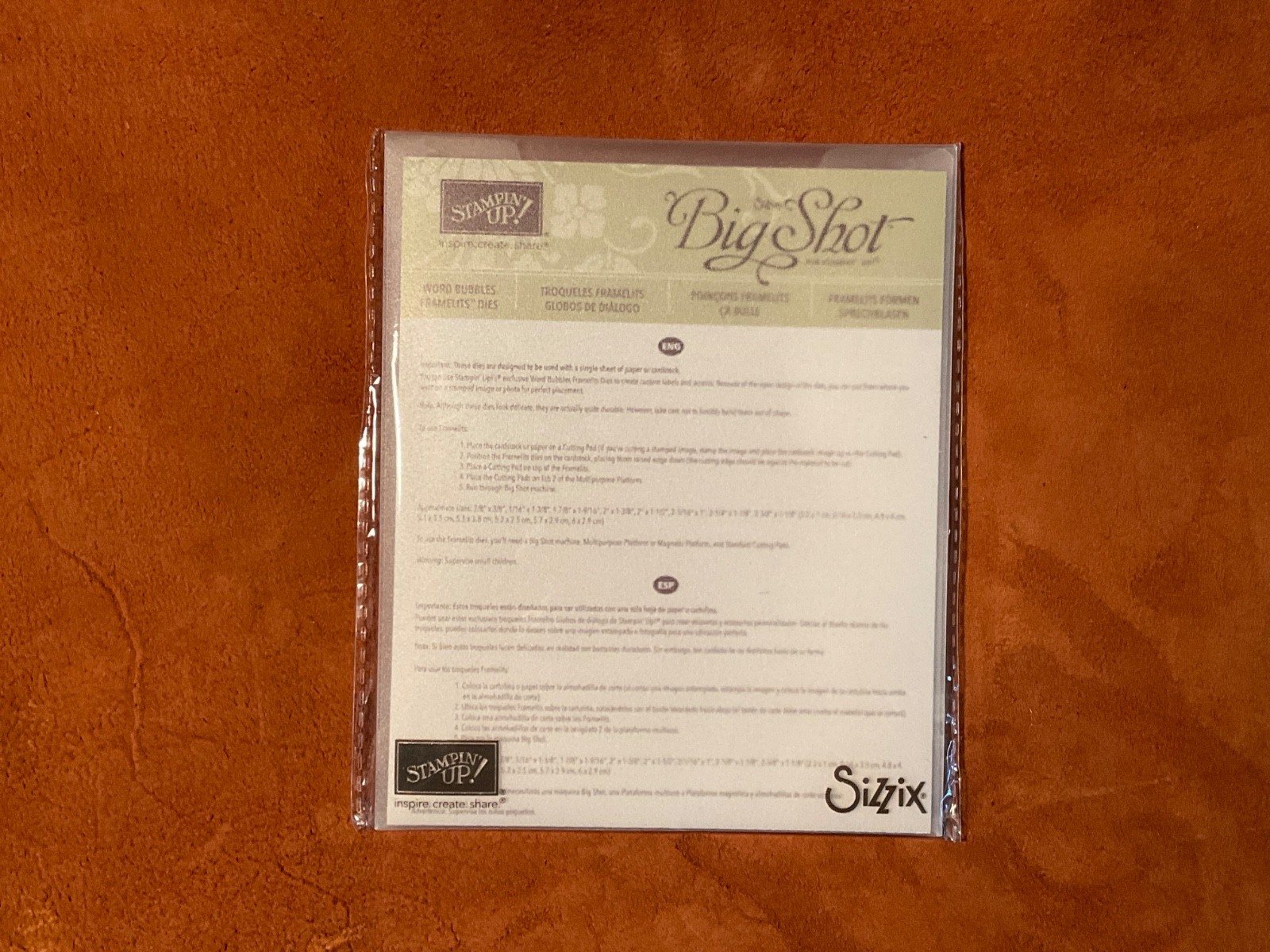 Stampin' Up WORD BUBBLES FRAMELITS 8 Dies #132968