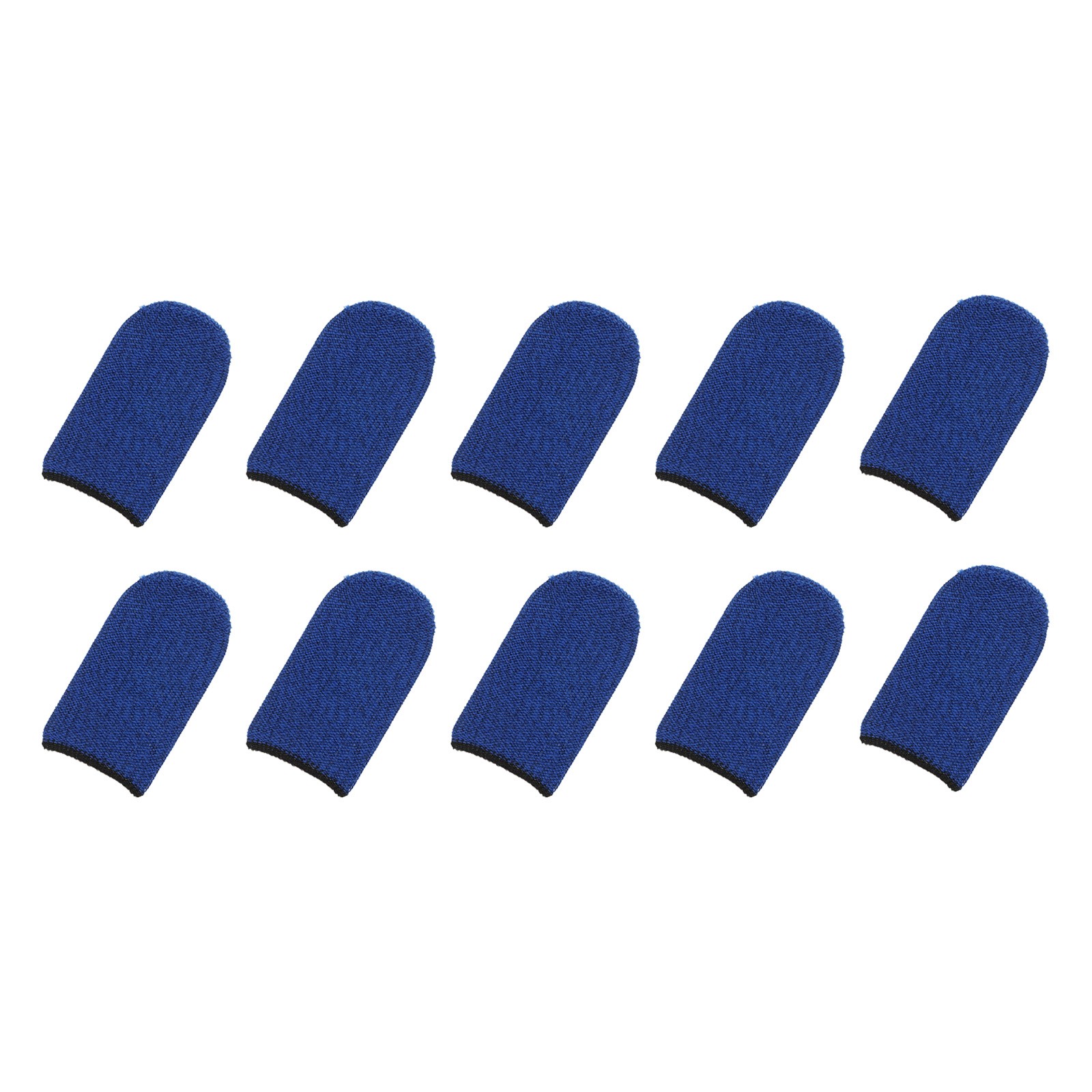 Mobile Gaming Finger Sleeve Controller Finger Thumb Sleeve, Blue Black, 10 Pack