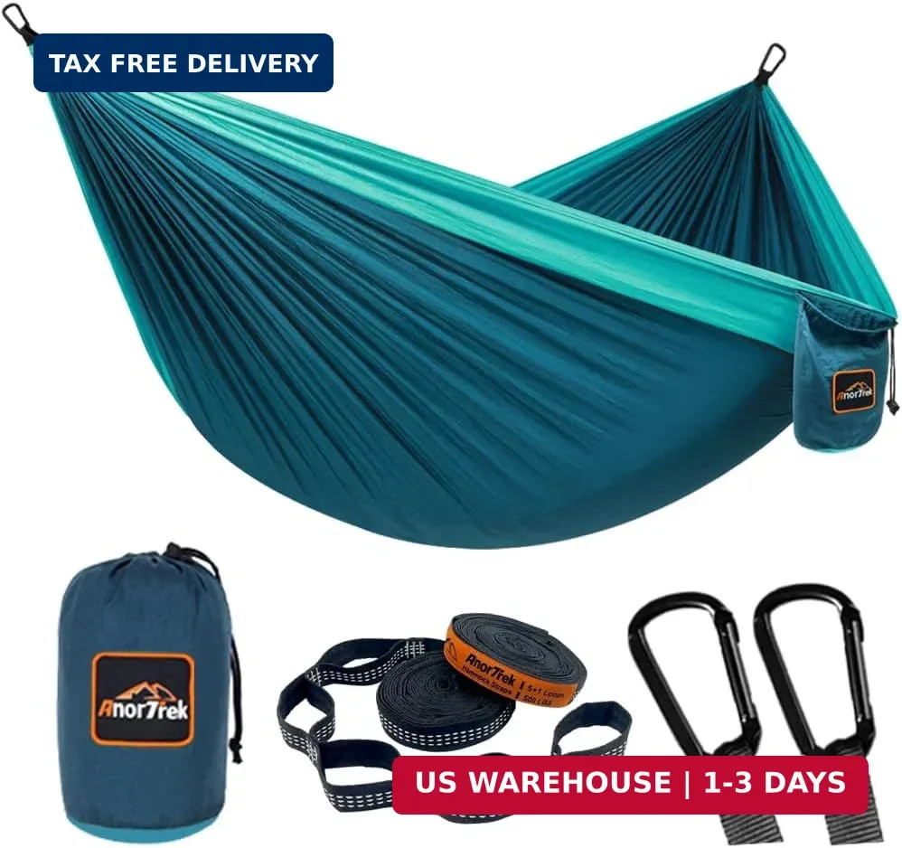 Camping Hammock, Super Lightweight Portable Parachute Hammock ,Single or Double