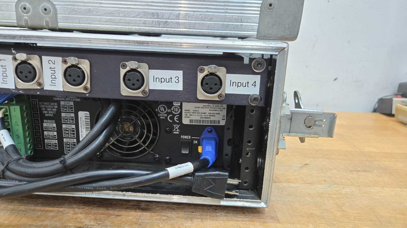 QSC CXD 4.5 Multi-Channel System Processing Amplifier, 4-Channel Low-Z, Hi-Z