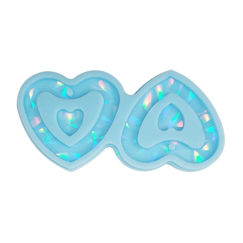 Heart Shape Silicone Mold Jewelry Pendant Resin Mold DIY Keychain Charm Mold