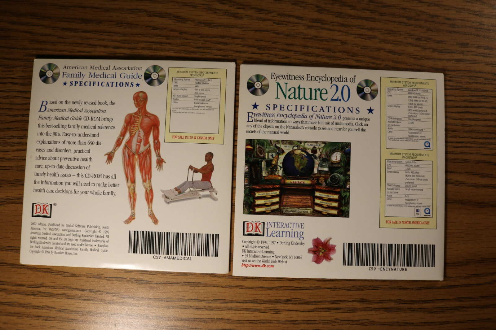 1990s PC CD-Rom Lot of 9 - Computer Software Learning Encyclopedia Bodyworks