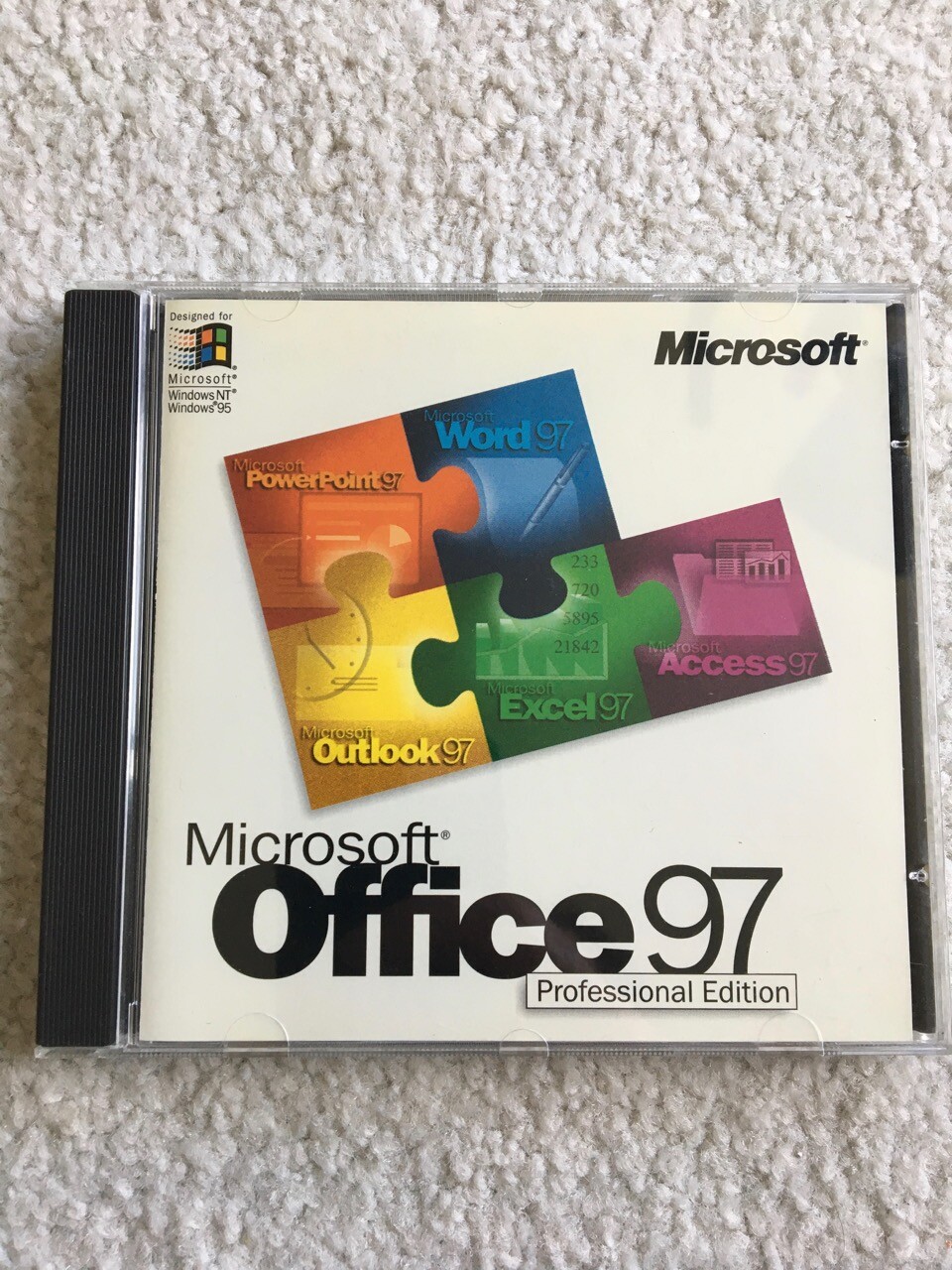 MICROSFT OFFICE 97 PROFESSIONAL SR-2 FOR WINDOWS CD + INSTALL CODE FULL VERSION