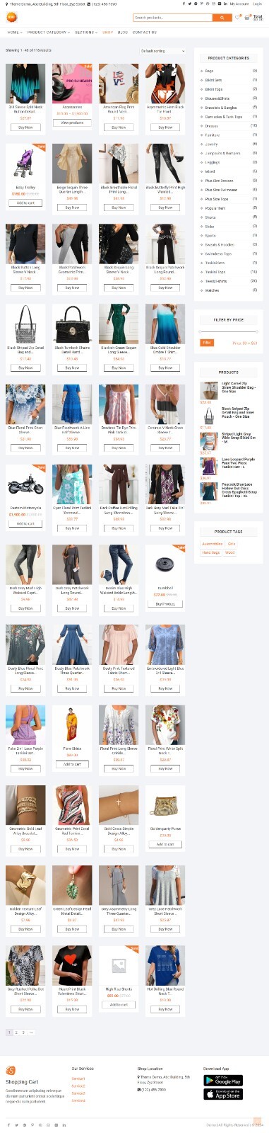 E-Commerce Website, Online Store, Wordpress, Mobile Responsive, Slider Website.