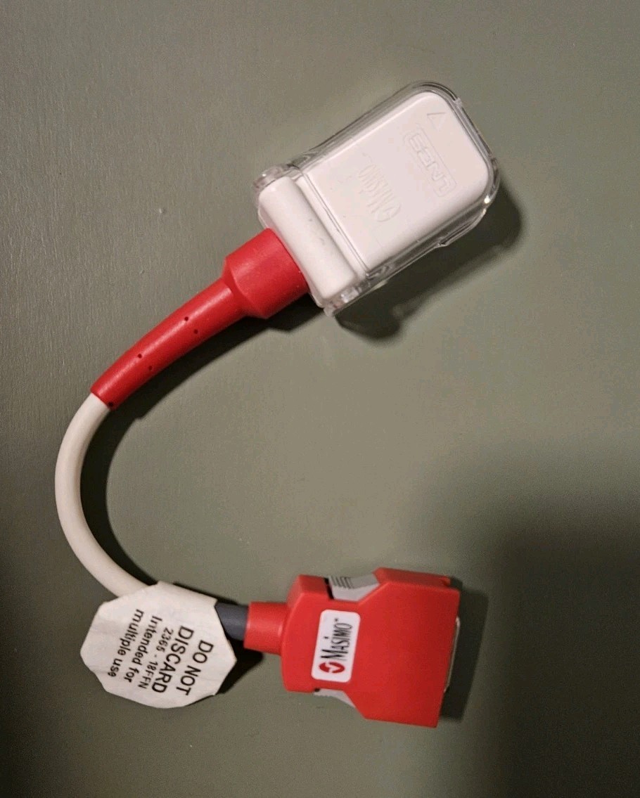 Masimo Red LNC-1 SpO2 Extension Adapter  Cable 1ft