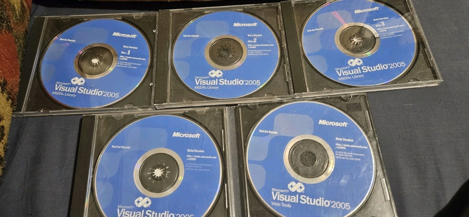 VERY RARE MICROSOFT VISUAL STUDIO 2005 TEAM SYSTEM BETA 1 SOFTWARE (5 CD's)