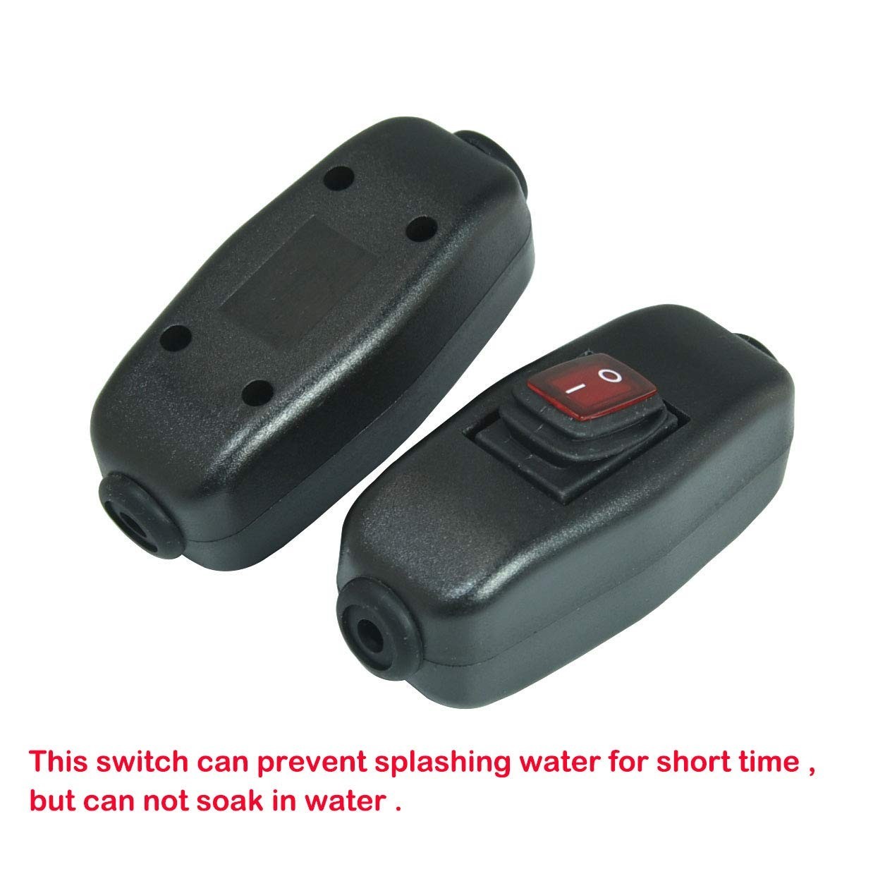 Safe 2-Pack Appliance Light Switches with Waterproof Rating & Indicator