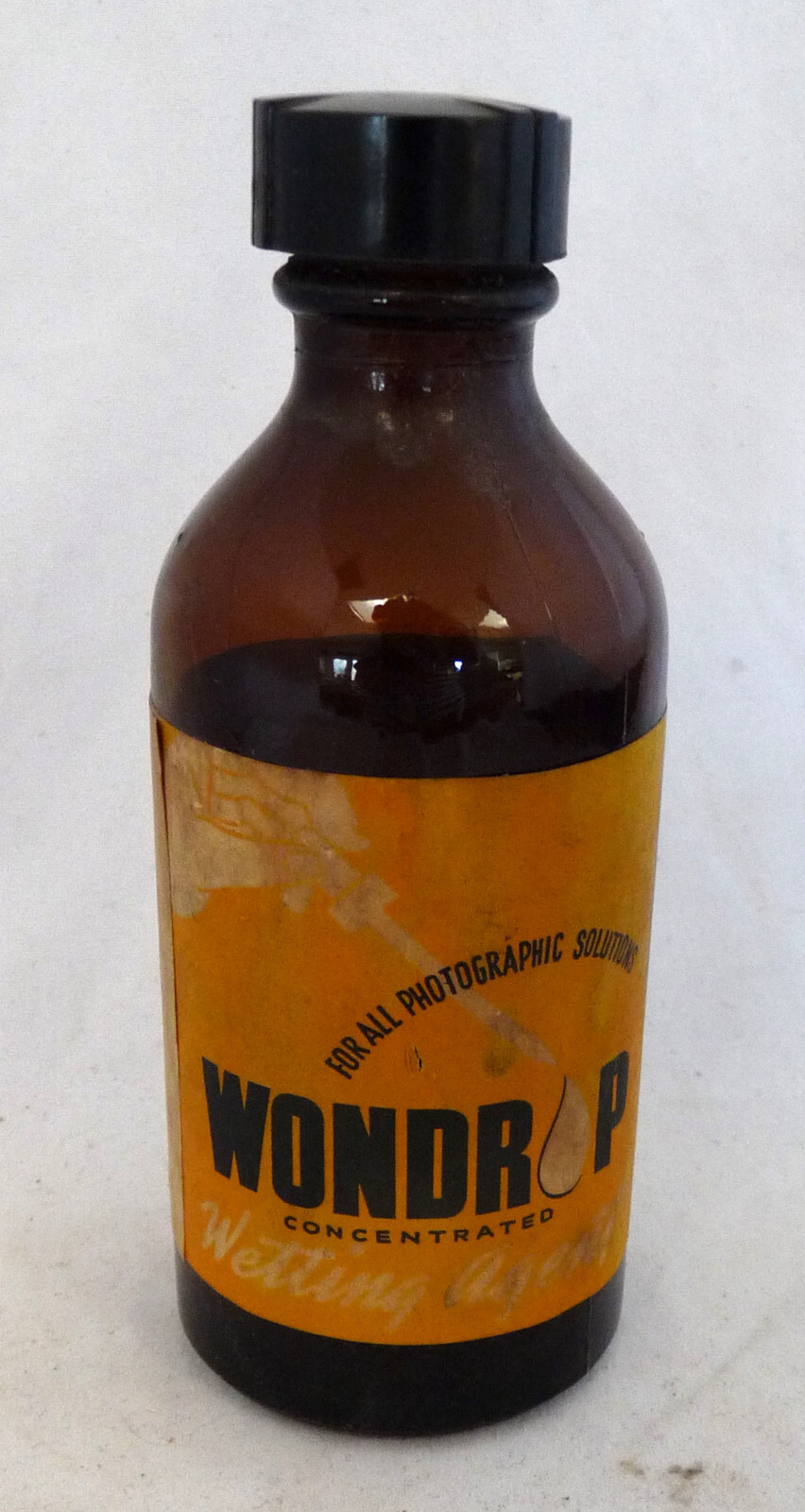 Vintage Wondrop advertising bottle photography chemicals American Bolex NY
