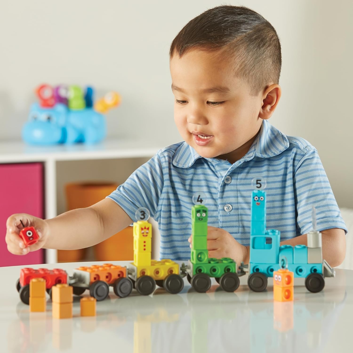 hand2mind Numberblocks Express Train MathLink Cubes Activity Set, Preschool...