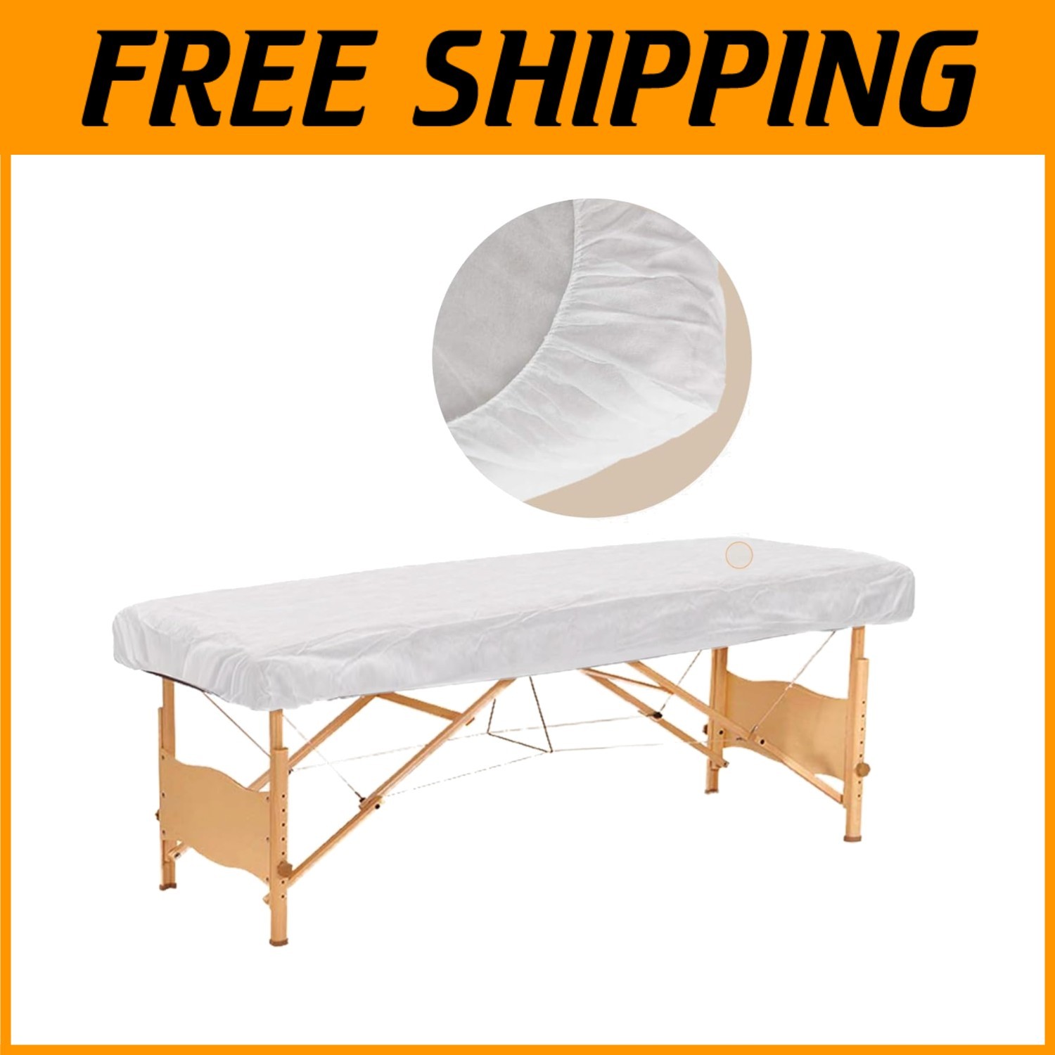 50PCS Disposable Massage Table Sheets, Breathable Bed Cover