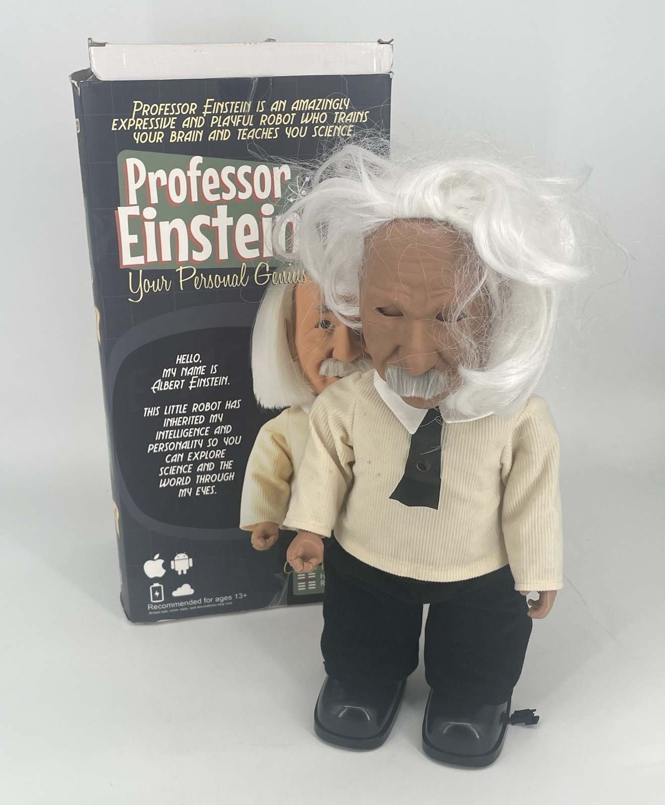Hanson Robotics PROFESSOR EINSTEIN App-Enabled Robotic Toy - NO CHARGER, Vintage