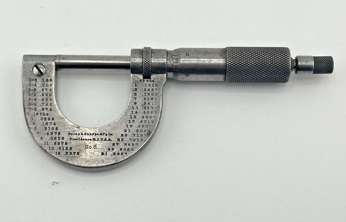 Vintage Brown & Sharpe No.8  Micrometer  0-1" USED