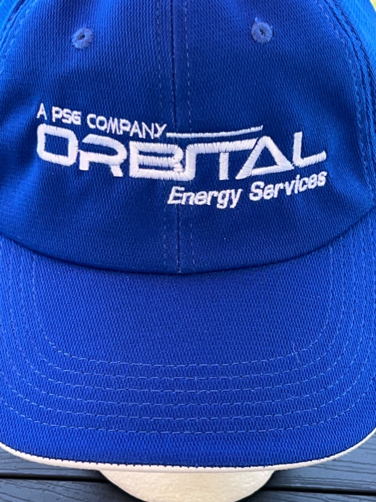 Orbital Energy Services A PSG Co. Royal Blue/white Hat Cap Hook Loop EUC