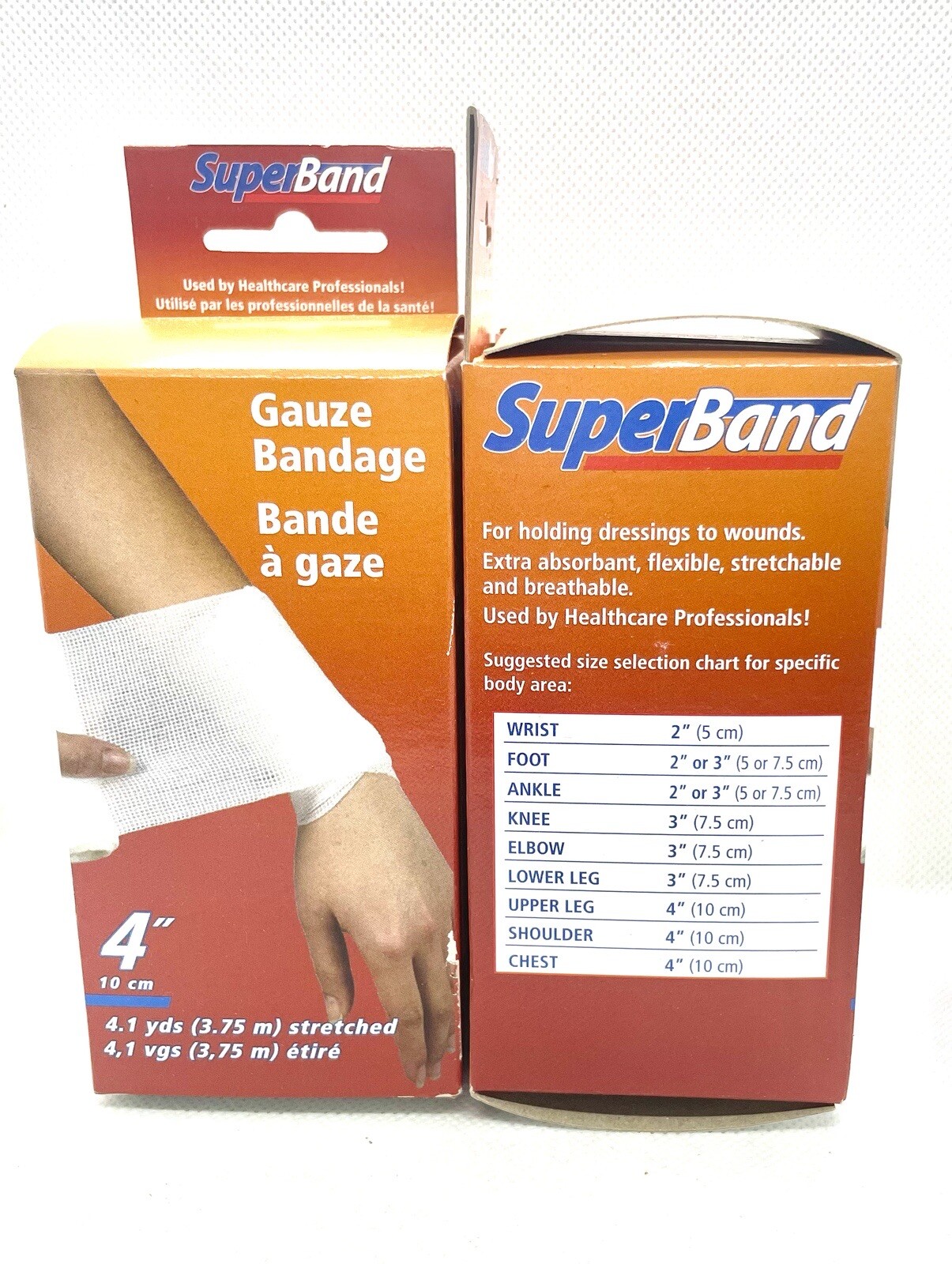 SuperBanad Gauze Bandage 4 "( 2 Pack)