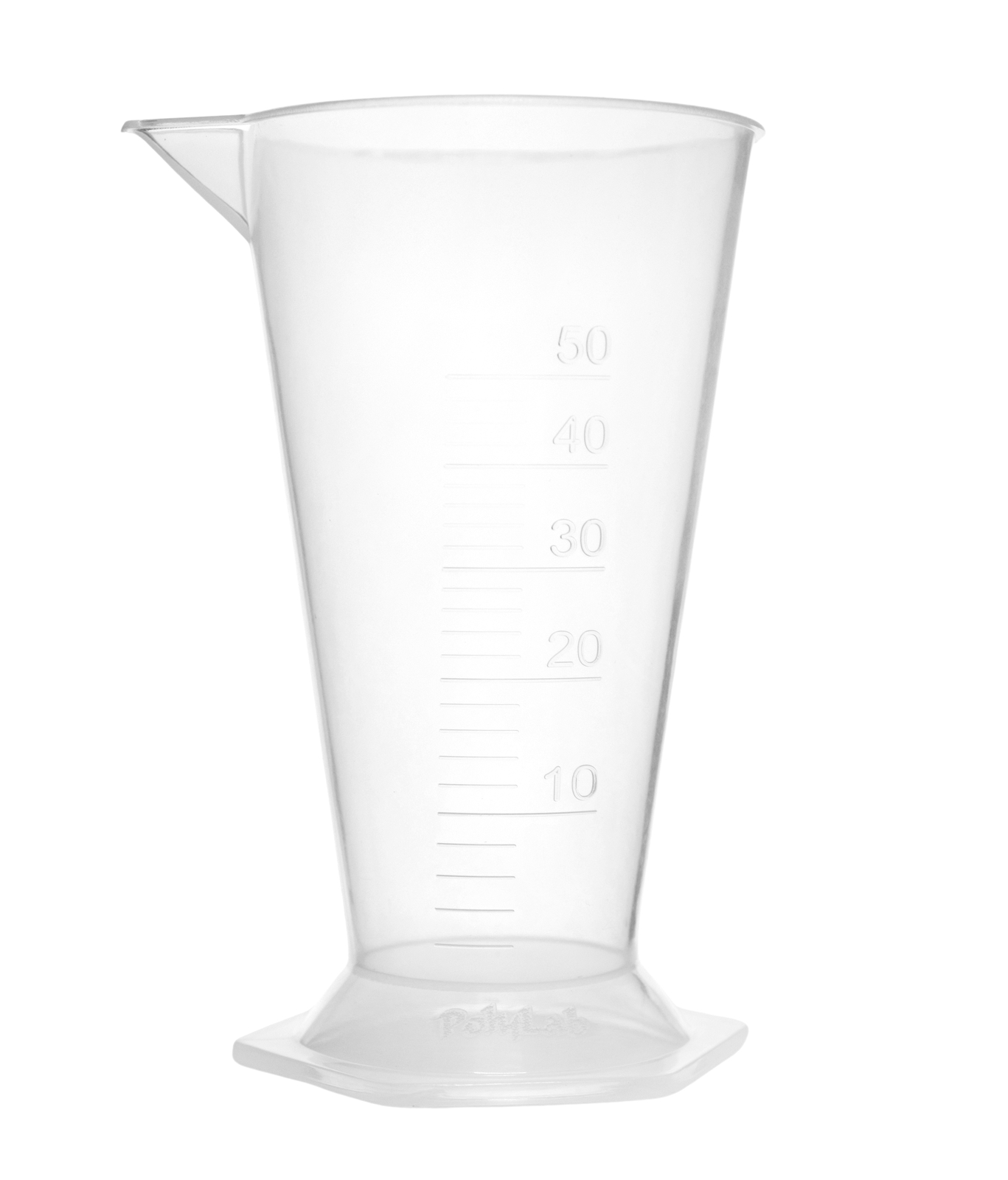 Conical Measure, 50ml - Polypropylene Plastic, Translucent  - Eisco Labs