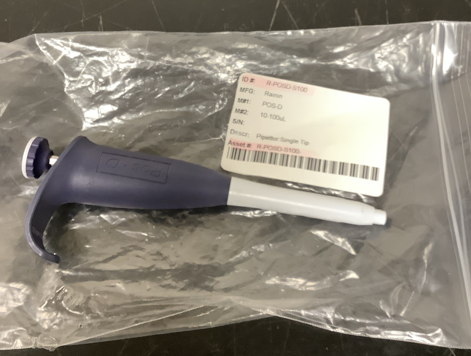 Rainin R-POSD-S100 10-100uL Pipettor Single Tip