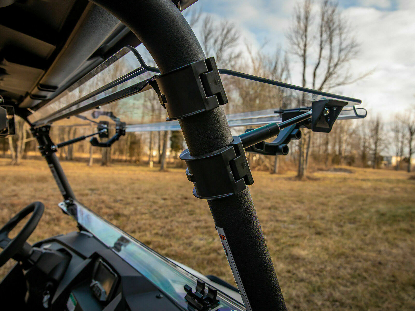 SuperATV Scratch Resistant Flip Windshield for Yamaha Wolverine X4X2