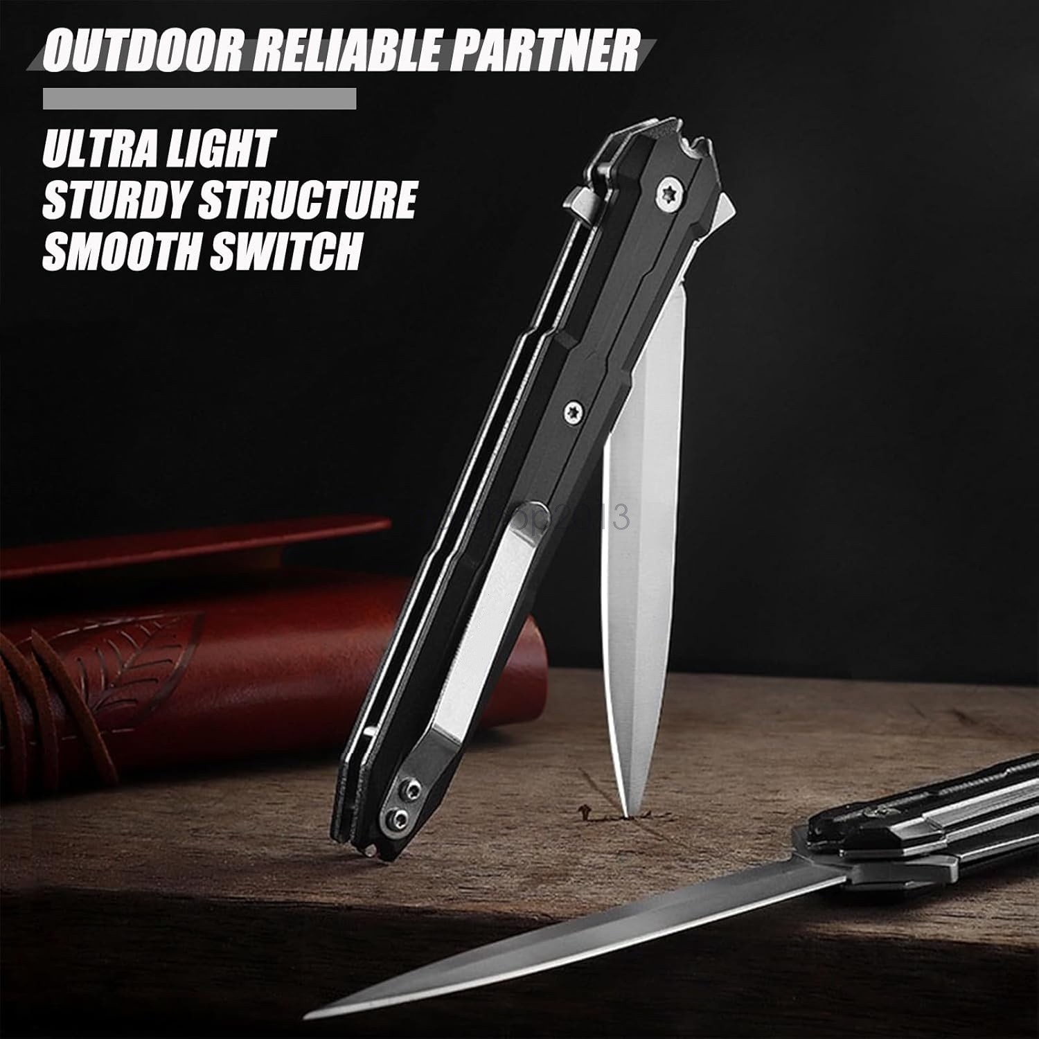 8.9" STILETTO TAC FORCE WOOD SPRING OPEN ASSISTED TACTICAL FOLDING POCKET KNIFE