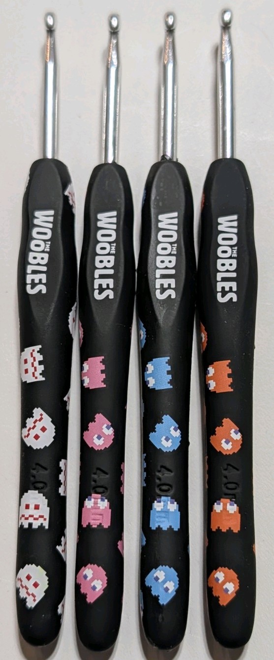 The Woobles Pac-Man Ghosts Crochet Hooks