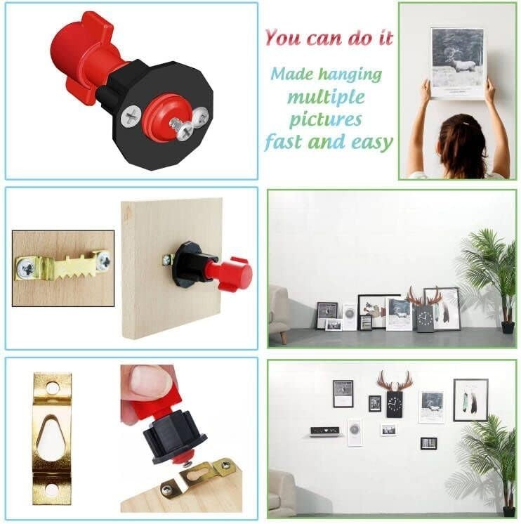 Reusable Picture Hanging Helper Tool & Level - Perfect for Frames and Art Decor