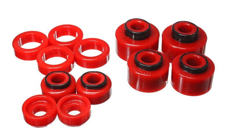 Energy Suspension 4.4121R fits Ford 05-07 F250/F350 2/4WD Red Body Mount Set