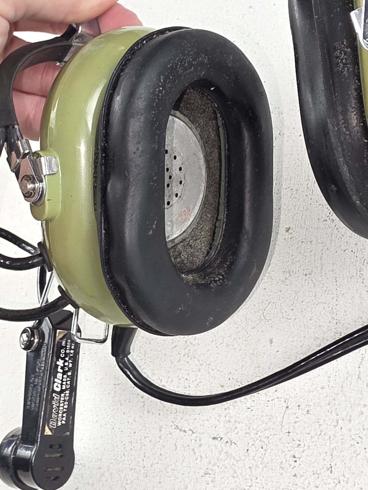 Vintage DAVID CLARK Model H10-30 Pilot's Aviation Headset with Mic UNTESTED