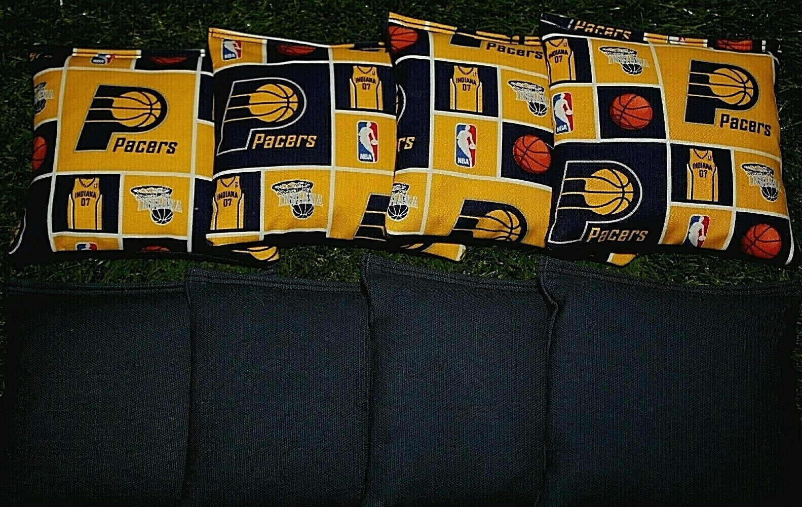 Cornhole Bean Bags Set of 8 ACA Regulation Bags INDIANA PACERS