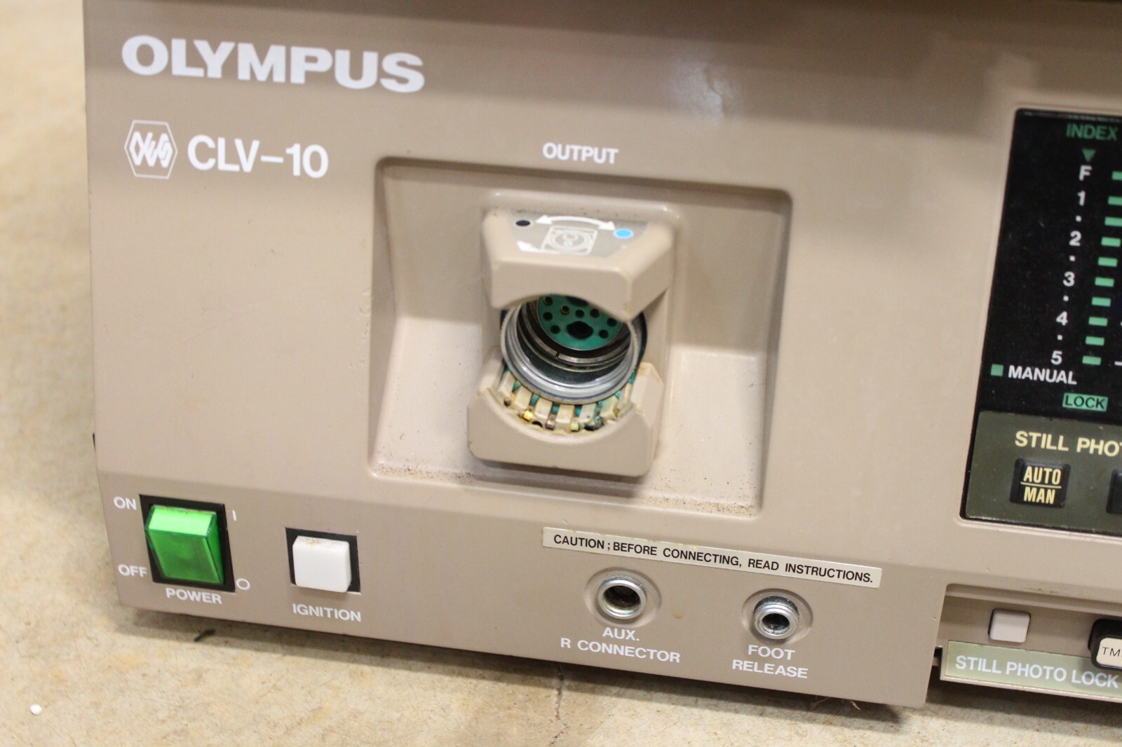 2 Used Olympus CLV-10 Xenon Light Source Sigmoidoscope with Air & Camera Coupler