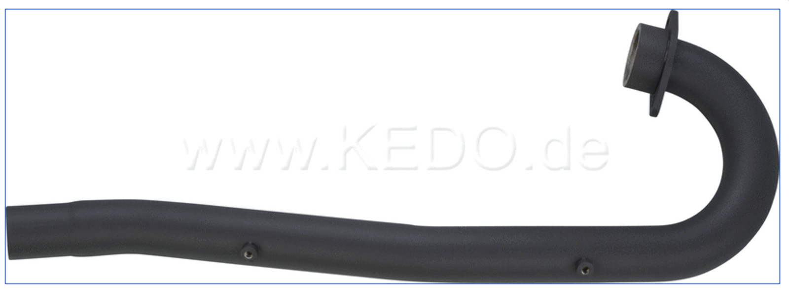 YAMAHA TT500 XT500 Performance Header Pipe, black, diam. 40mm, connection 38mm