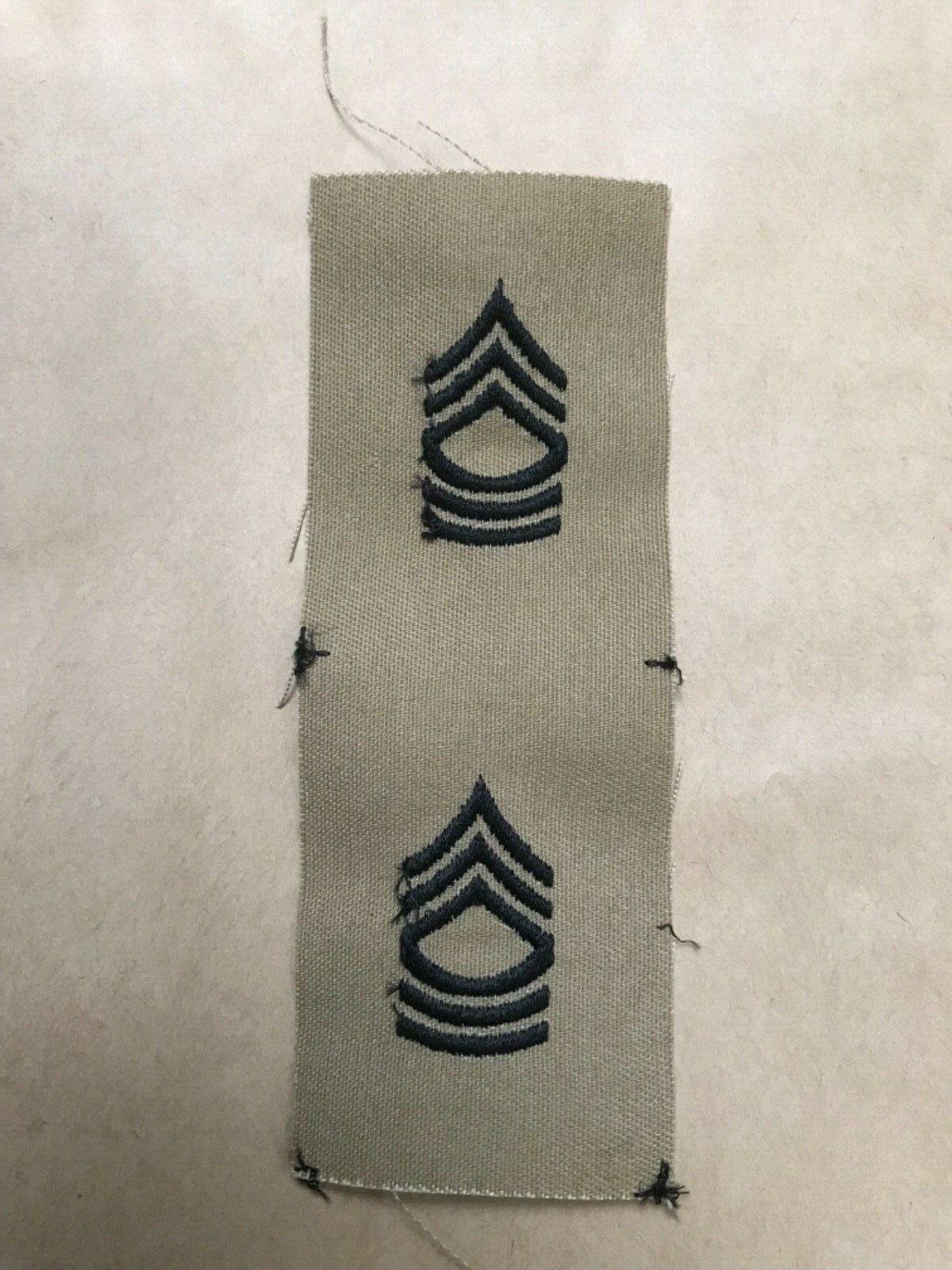 US ARMY DESERT TAN PATCH COLLAR RANKS E8 MASTER SERGEANT CAMO BDU SHIRT SEW ON