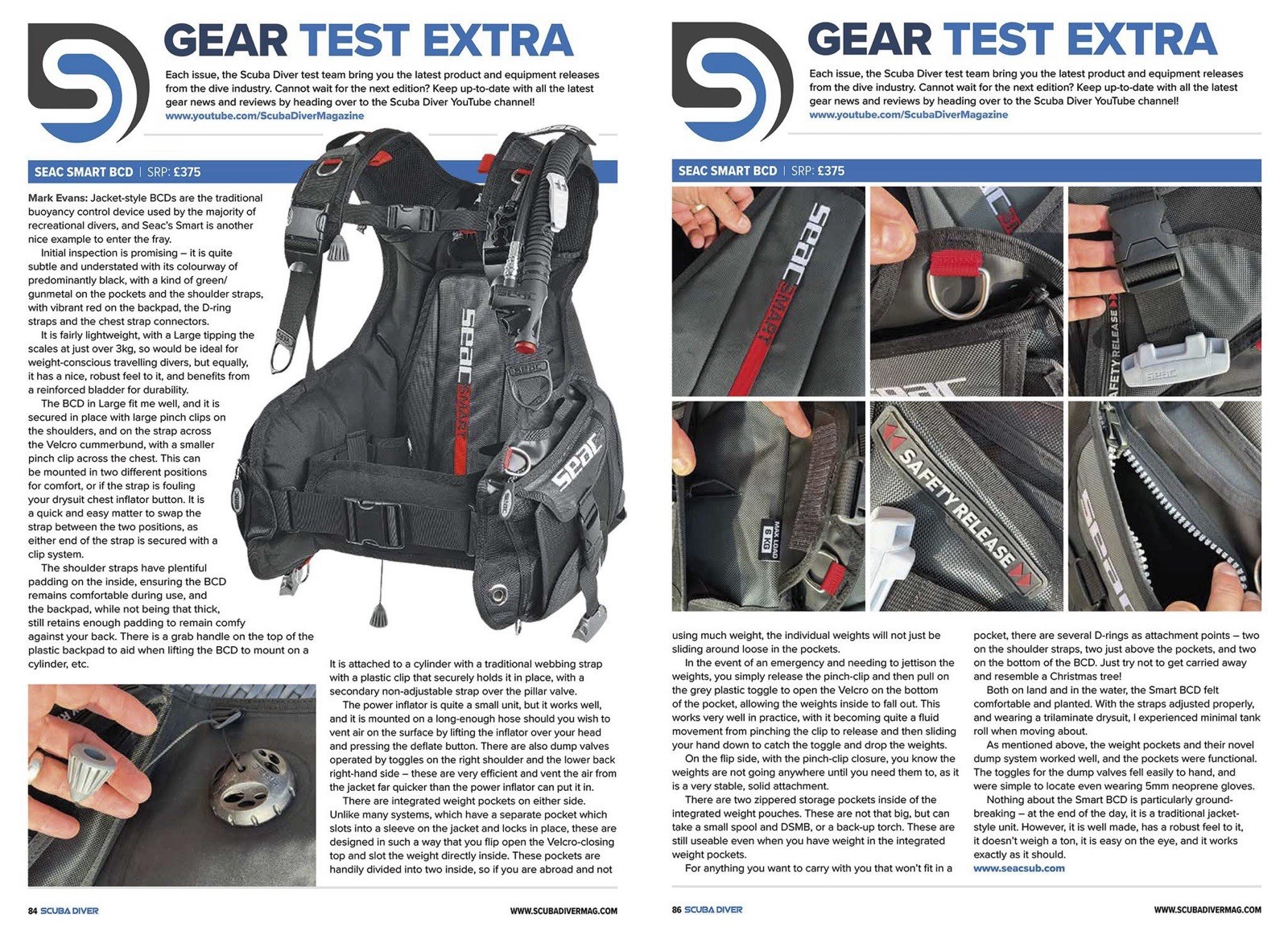 Seac Smart BCD, Size XL, Drop Weight Pockets Buoyancy Compensator. Extra Large