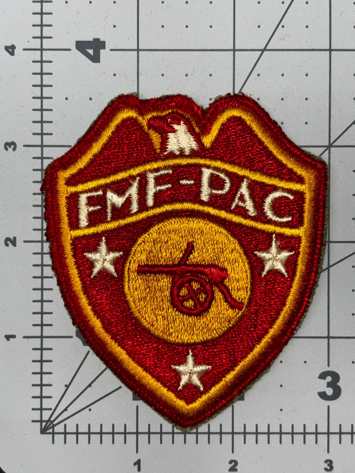 WW 2 USMC FMF-PAC Artillery Patch Inv# K8363