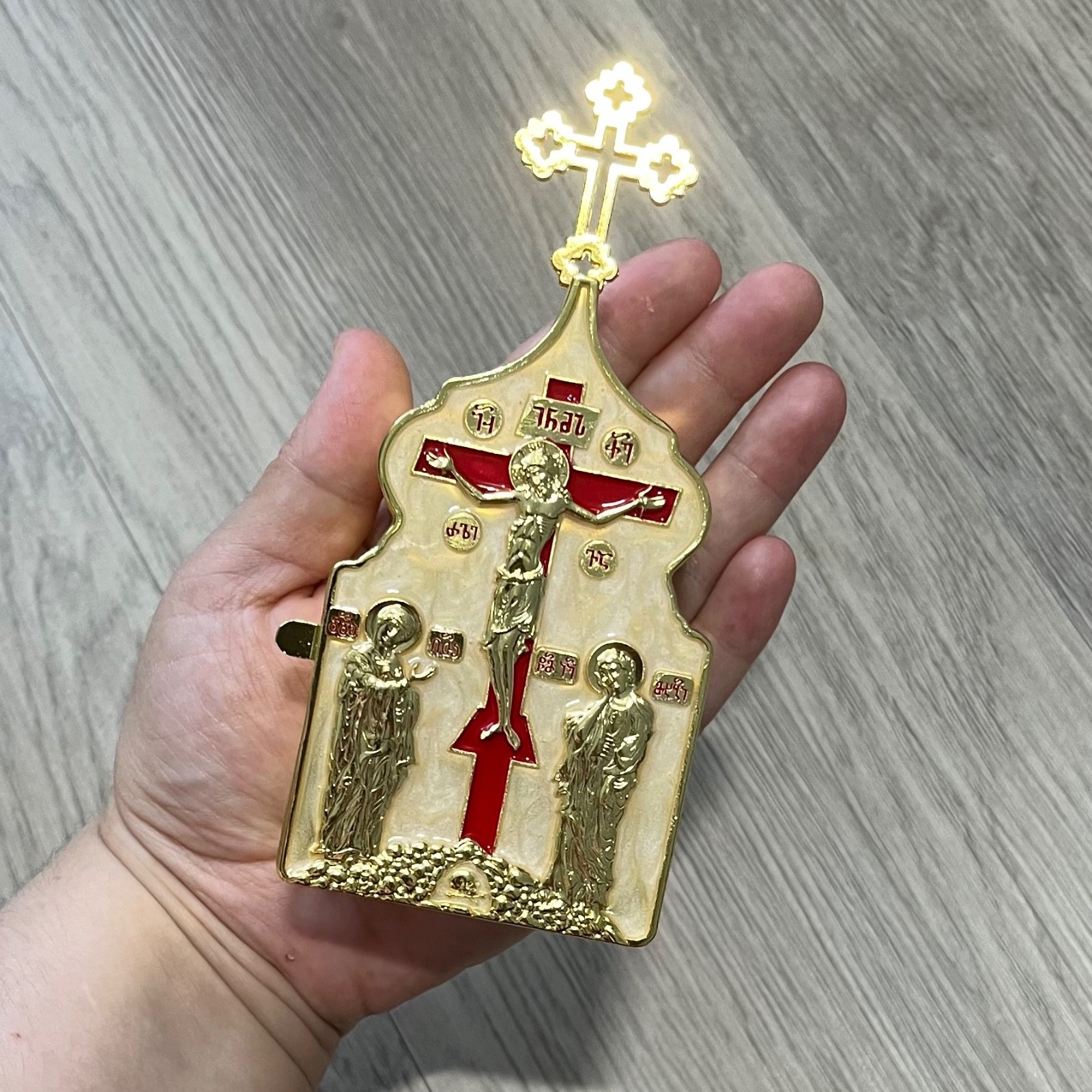 Greek Orthodox Byzantine Portable Communion Set Chalice Box Spoon Cup Russian