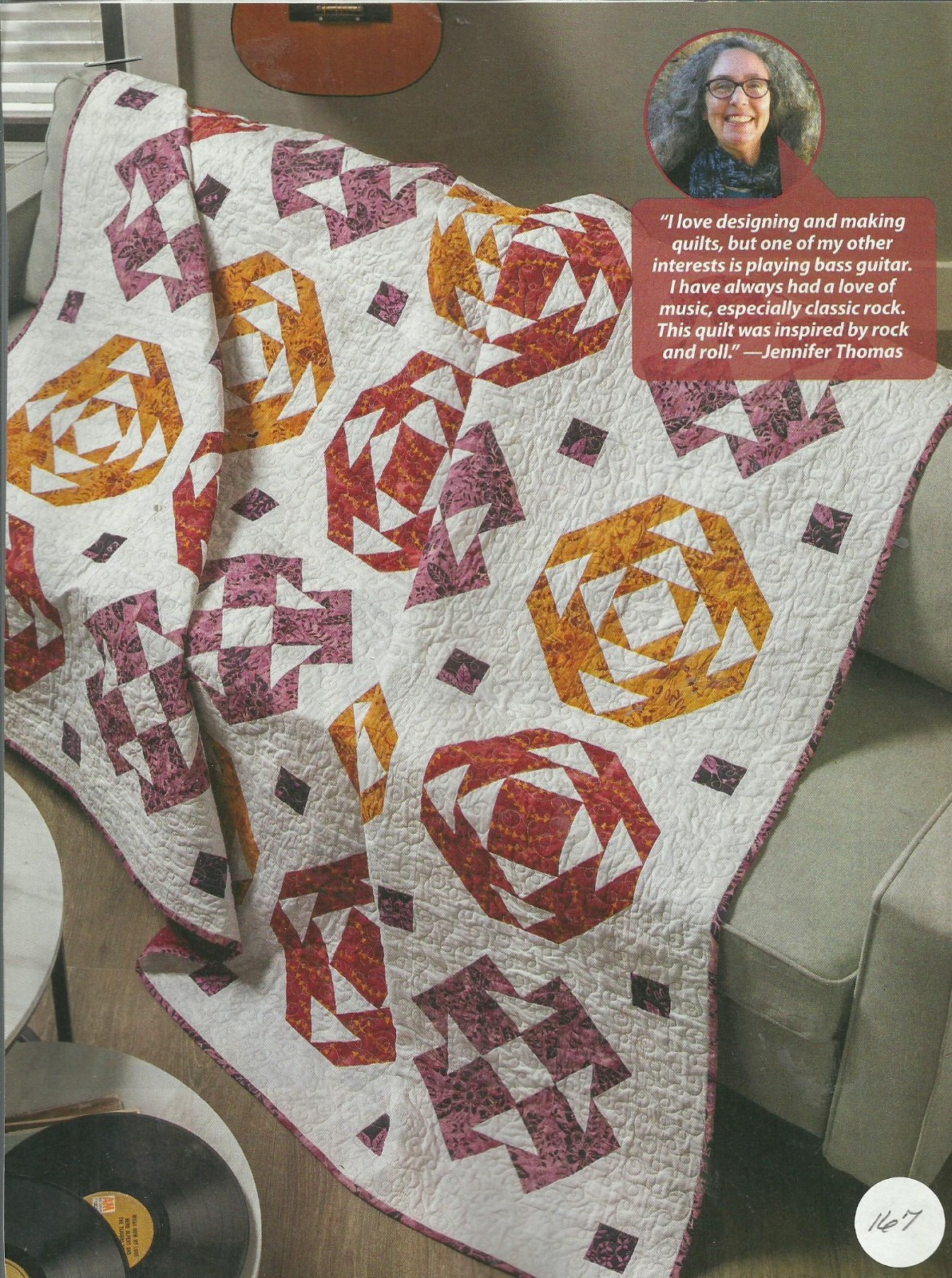 E0547 ROCK & ROLL  QUILT PATTERN/INSTRUCTIONS