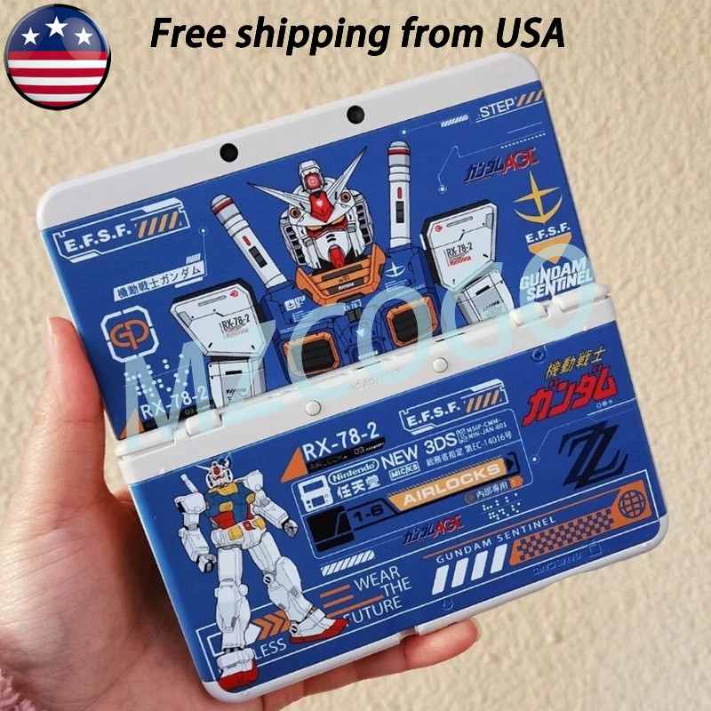 Mobile Suit Gundam Themed Replace Front & Back Plates for Nintendo New 3DS shell