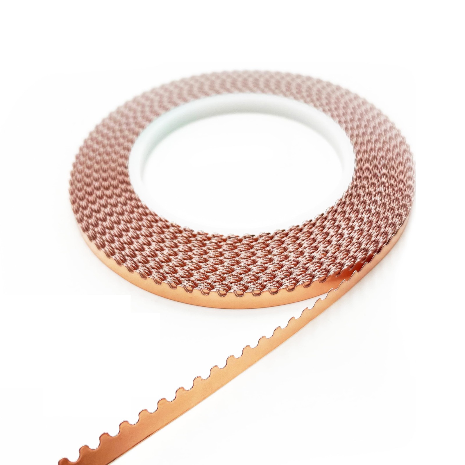 Black Backed 7/32 Inch Scalloped Copper Foil Tape for Stained Glass, DIY Hand...