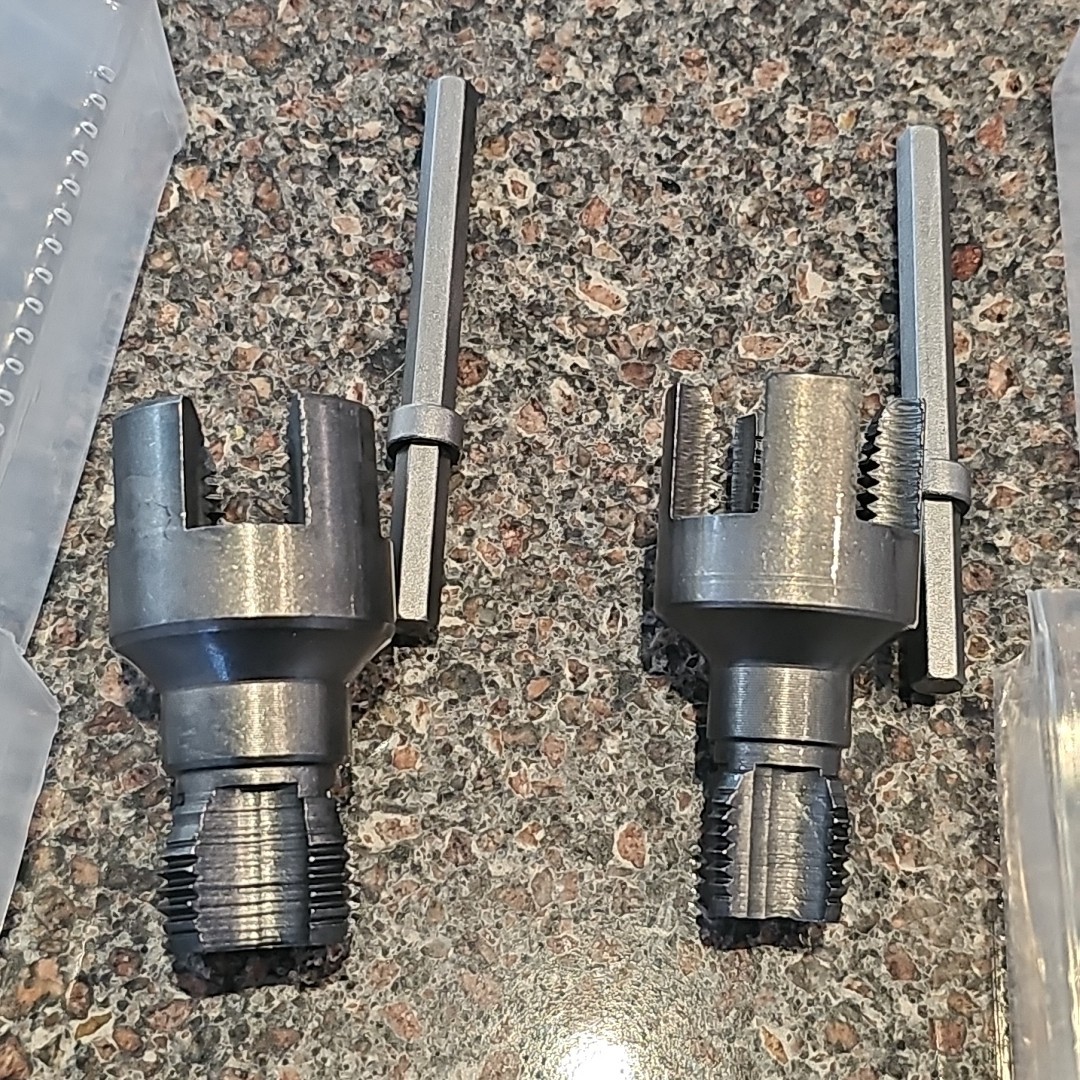 Internal & External PVC Pipe Threading Tool 4 & 6 Point Set Electric Drill New