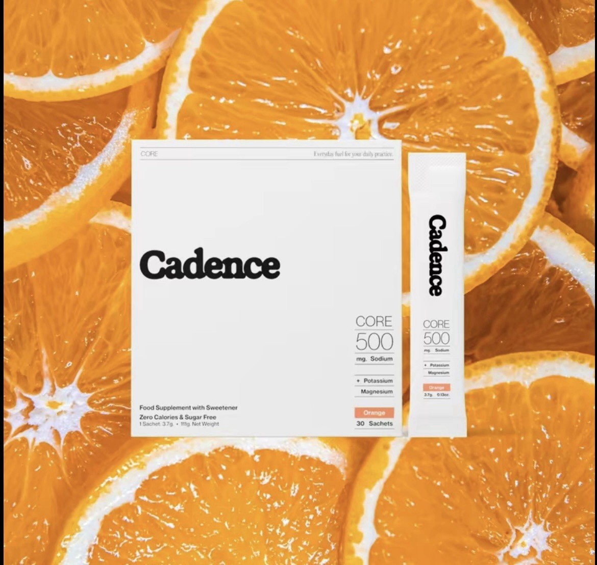 Cadence Core Electrolyte Hydration Supplement Orange 30 Sachets