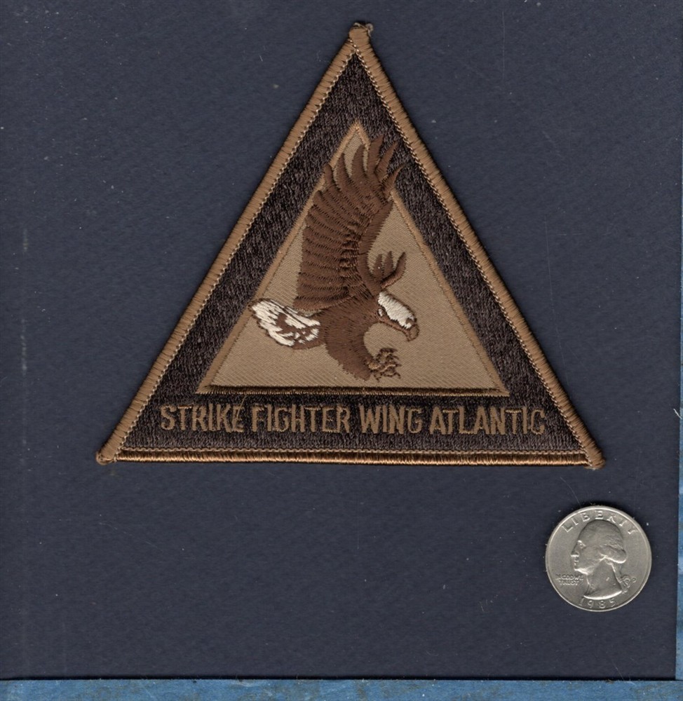 CSFWLANT Commander Strike Fighter Wings ATLANTIC F-18 HORNET Tan Squadron Patch