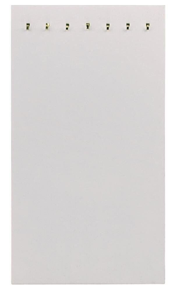 7 Hook White Velvet Necklace Easel Stand