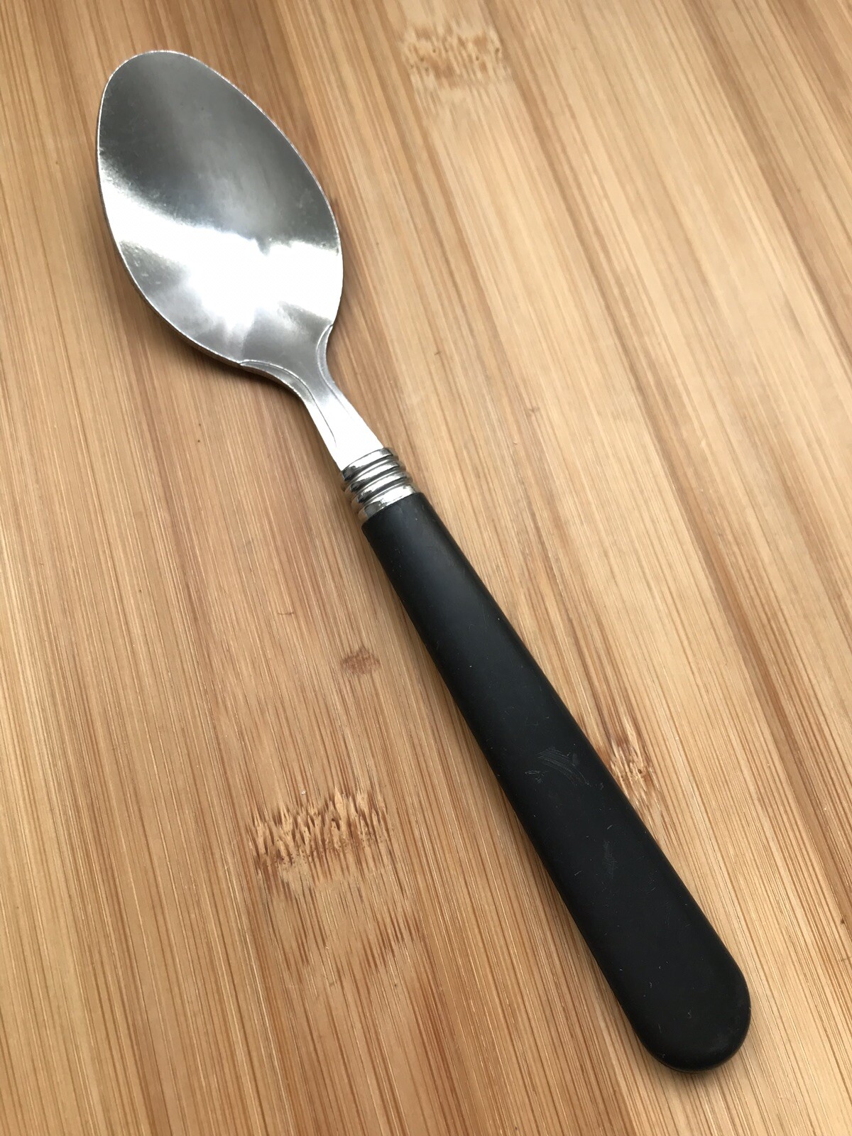 Gibson Stainless GIA3 BLACK Plastic Handle PLACE OVAL SOUP SPOON 7”
