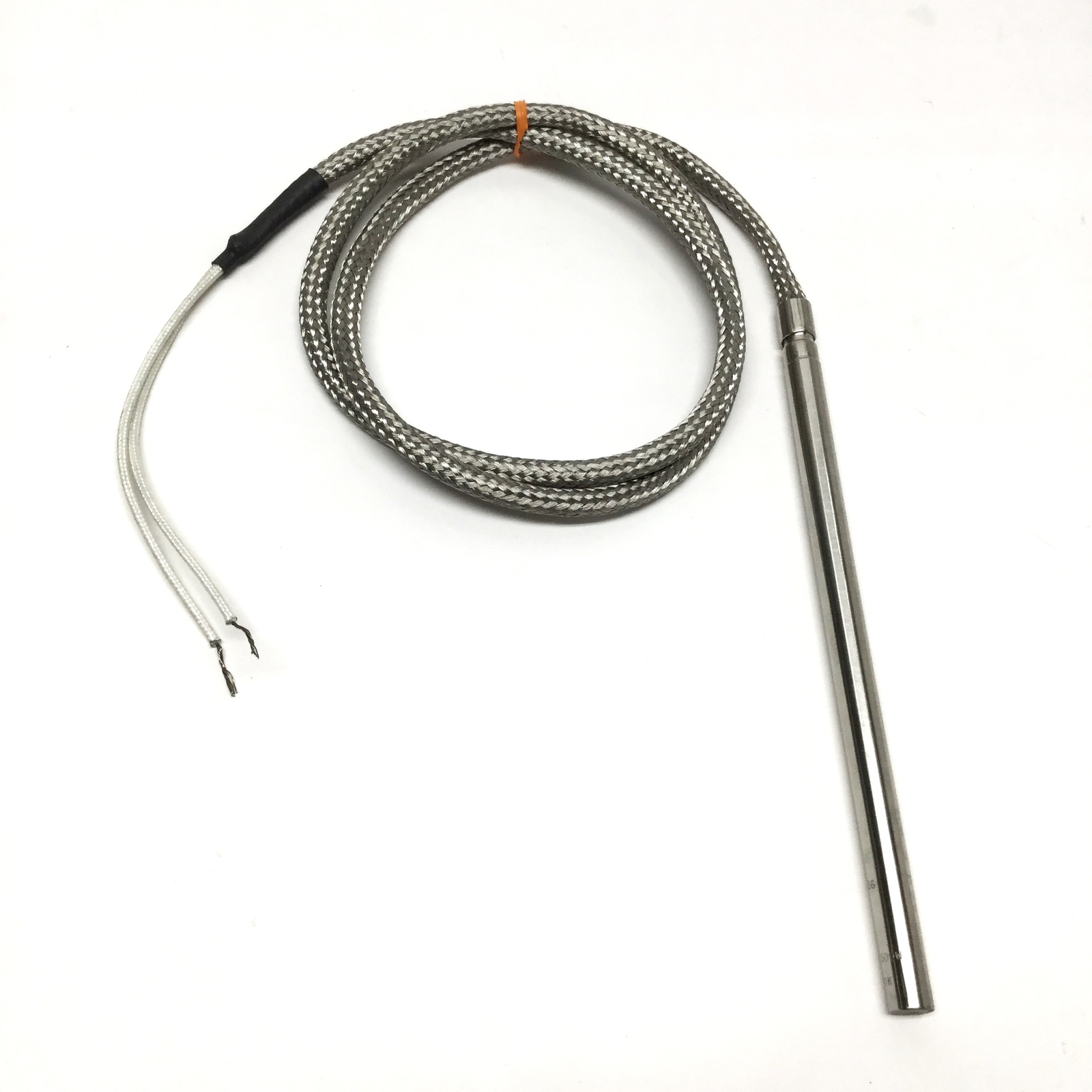 Entherm TD37065B Swaged Cartridge Heater, Braided SS, Ø3/8" x 6.5", 240V 500W