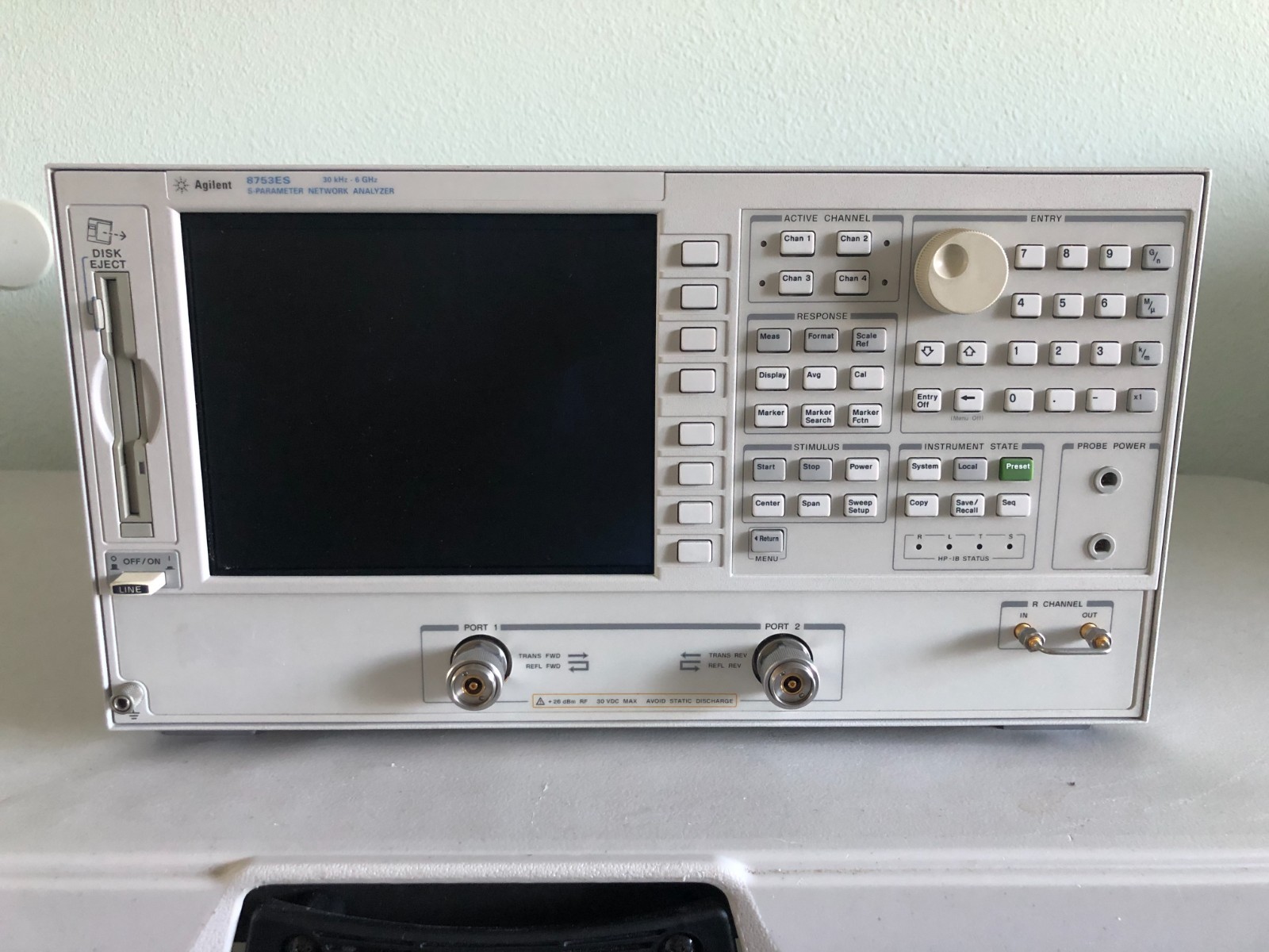 HP/Agilent 8753ES 30kHz-6GHz Network Analyzer S-Parameter Option:006/010