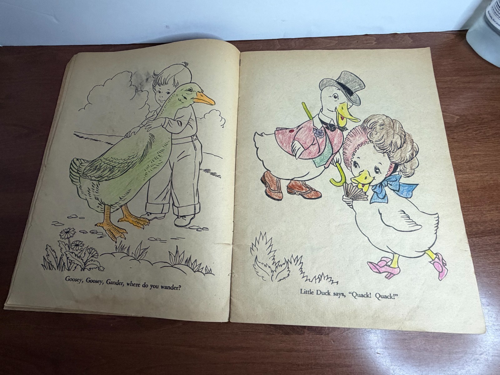 1960's Large Wise Owl Coloring book. (Q)