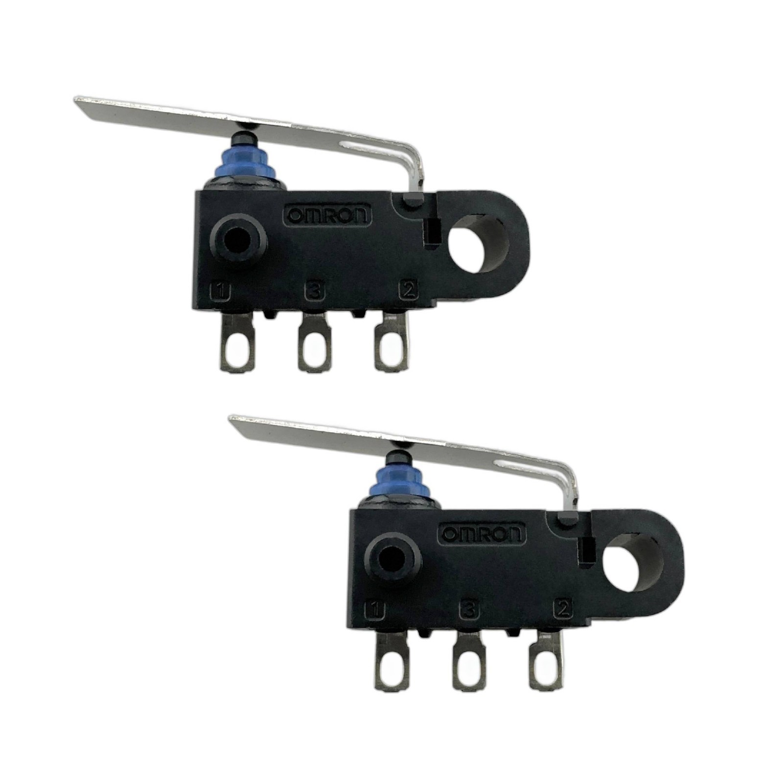 2x Omron D2HW-C251H Leaf Lever Micro Switch 3-Pins Snap Action SPDT 0.1A/125VAC